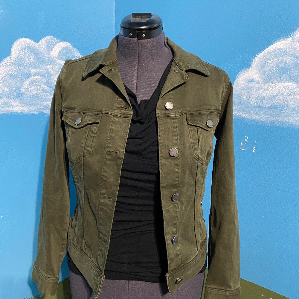 LIVERPOOL XS OLIVE GREEN DENIM JACKET